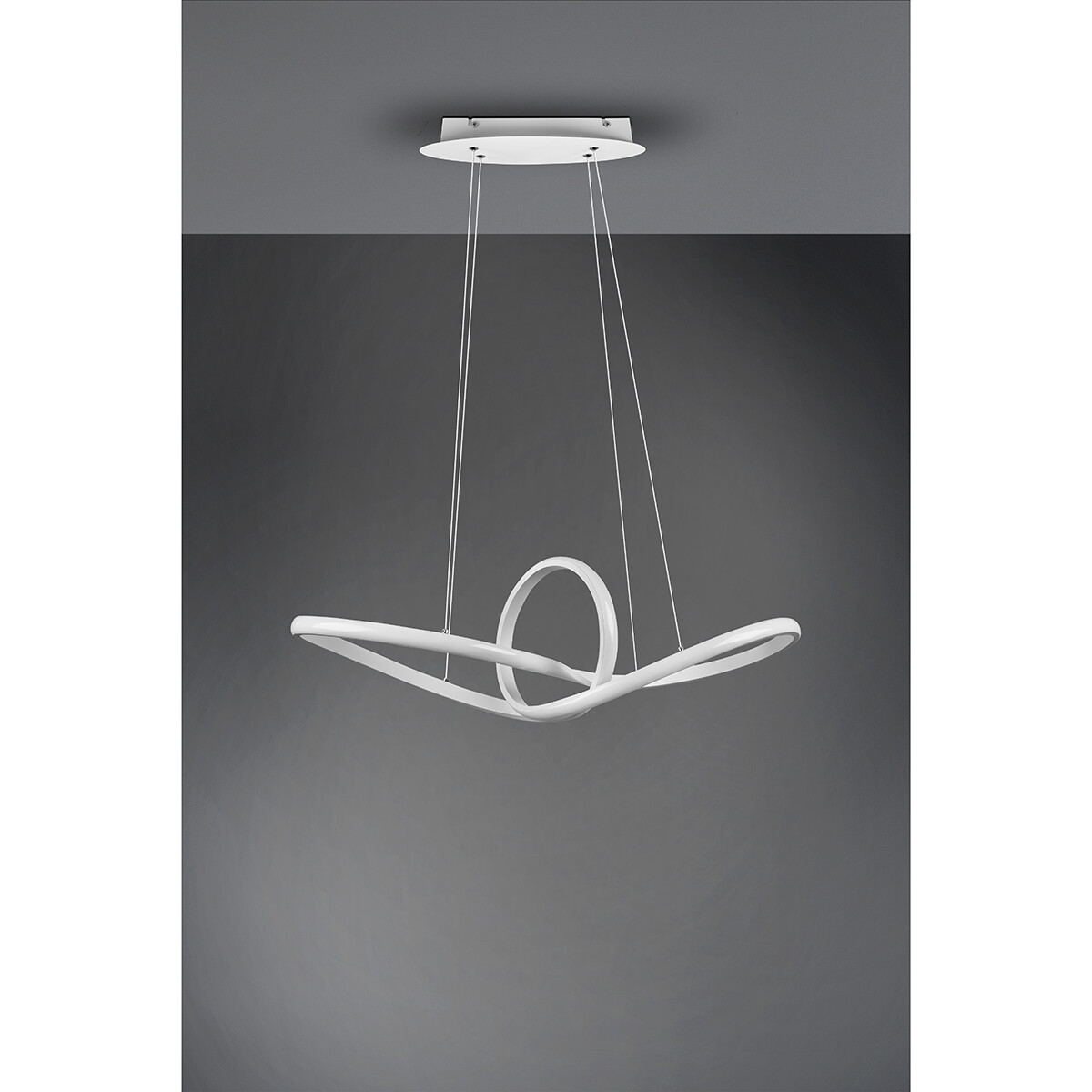 LED Hanglamp - Trion Sonso - 28W - Natuurlijk Wit 4000K - Dimbaar - Rond - Mat Wit - Aluminium