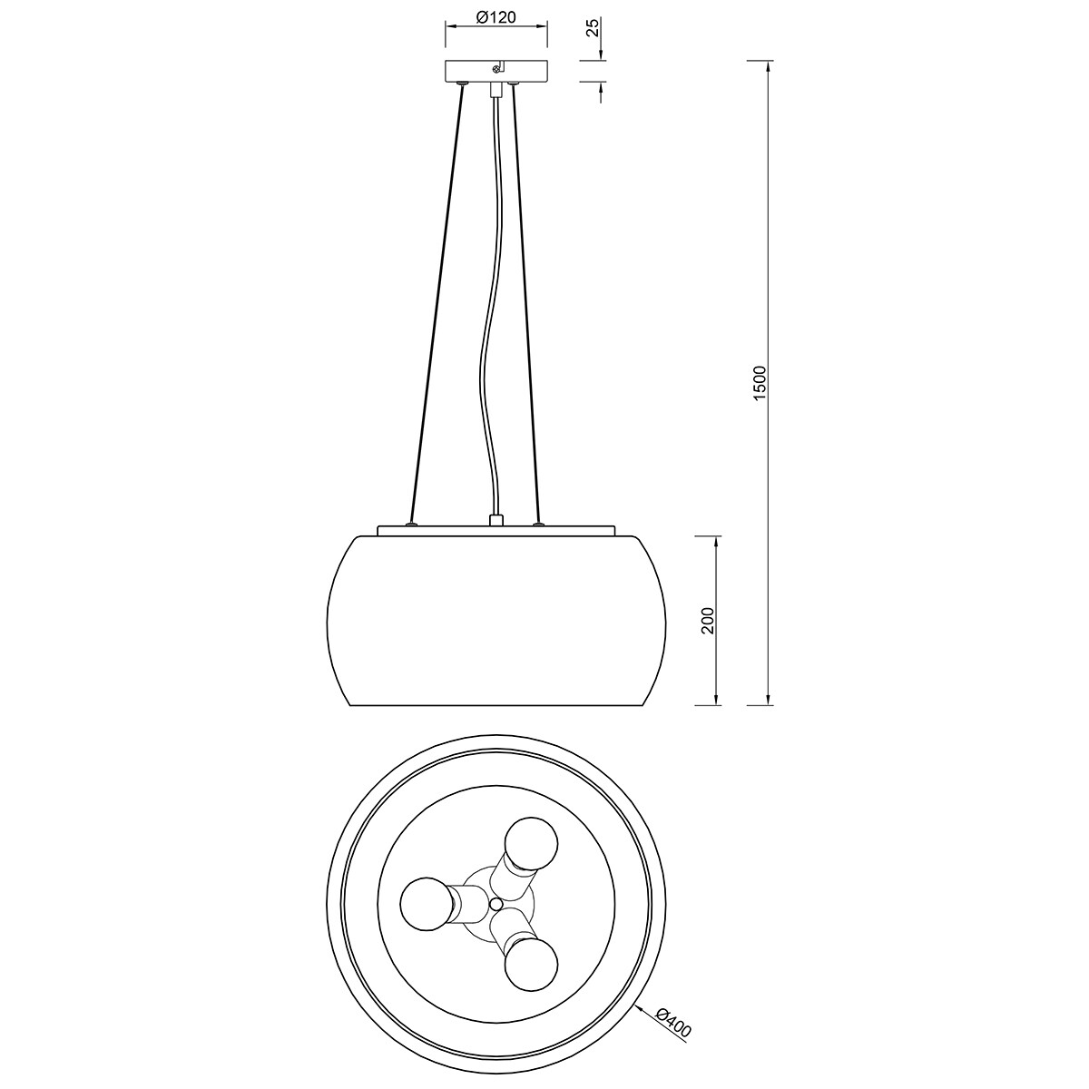 LED Hanglamp - Trion Valenti - E27 Fitting - Rond - Mat Antraciet - Aluminium