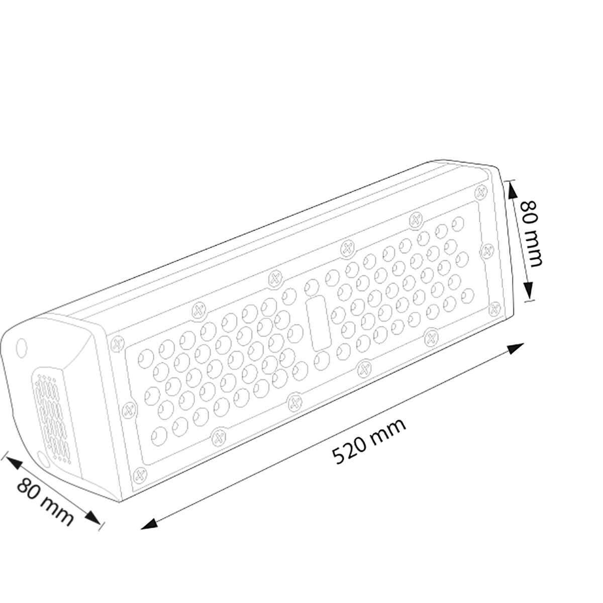 LED High Bay - Zarigmo - 100W - Rechthoek - Magazijnverlichting - Waterdicht IP65 - Helder/Koud Wit 6400K - Aluminium