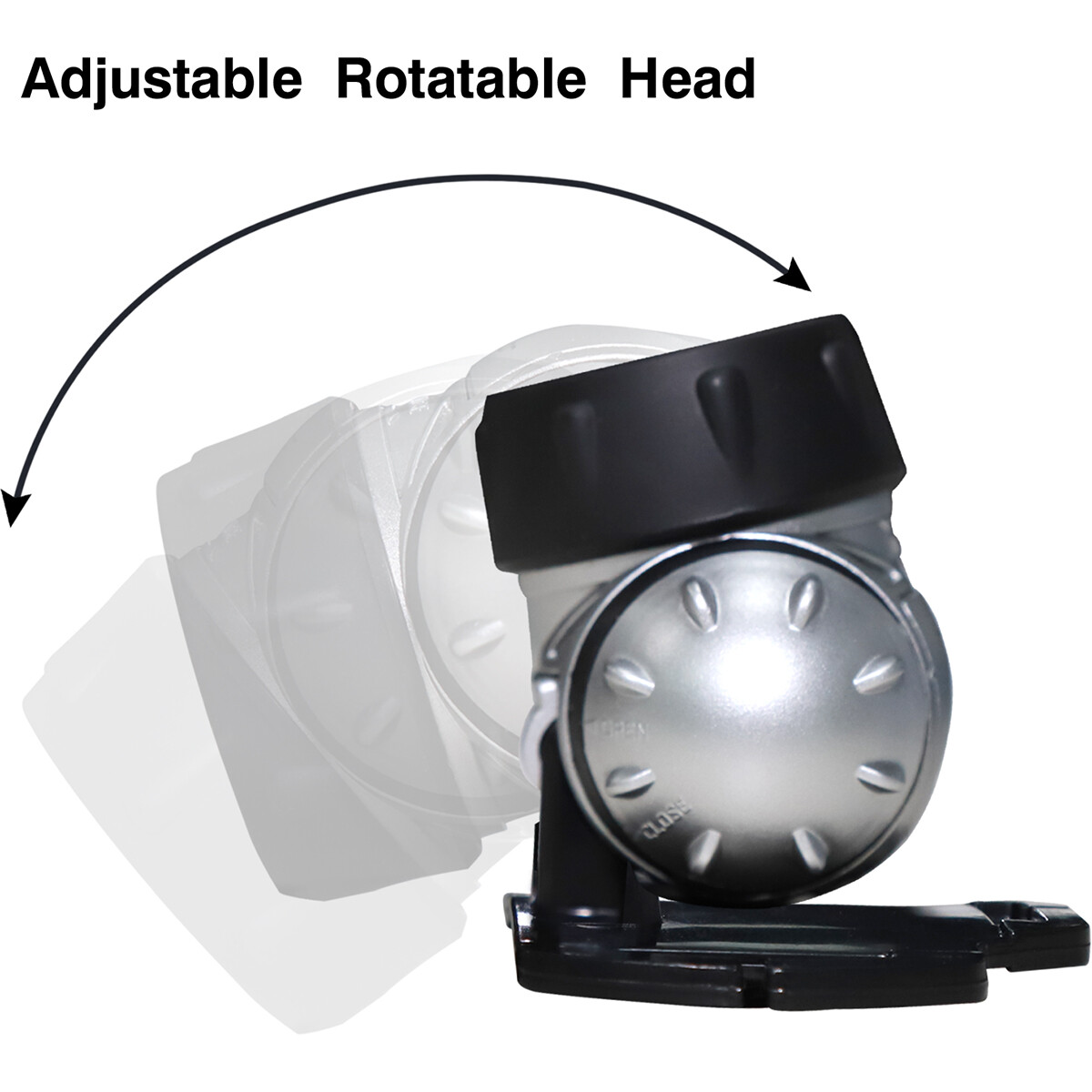 LED Hoofdlamp - Aigi Heady - Waterdicht - 35 Meter - Kantelbaar - 14 LED's - 1W - Zilver | Vervangt 8W