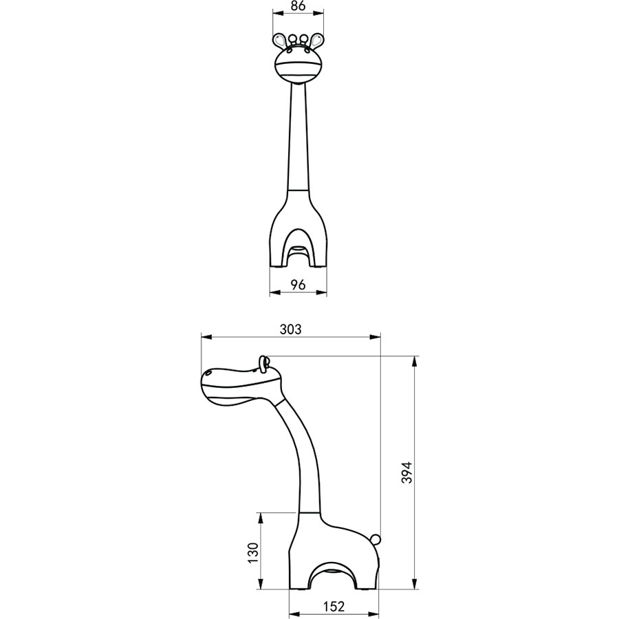 LED Kinder Nachtlamp - Tafellamp - Giraf - Aanpasbare Kleur - Geel - Touch - Dimbaar