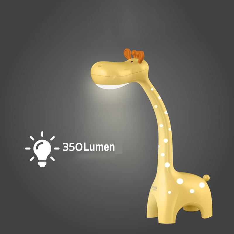 LED Kinder Nachtlamp - Tafellamp - Giraf - Aanpasbare Kleur - Geel - Touch - Dimbaar