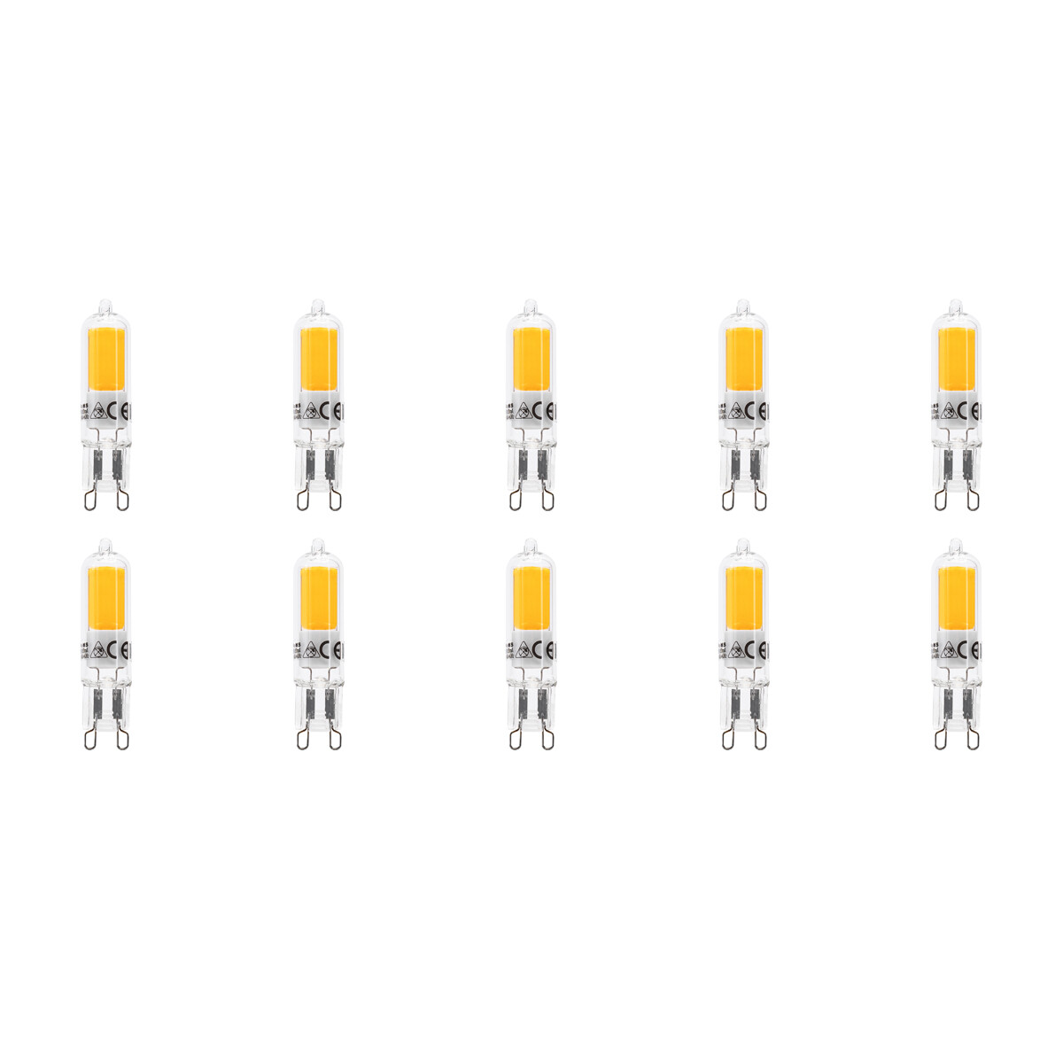 LED Lamp 10 Pack - Aigi - G9 Fitting - 2.2W - Warm Wit 3000K | Vervangt 25W