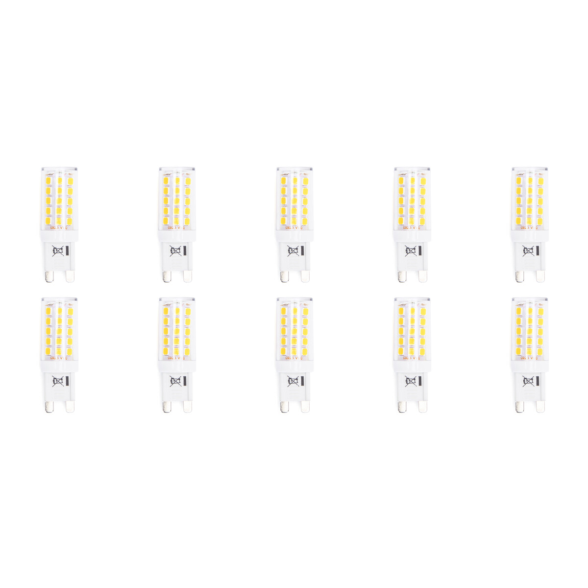 LED Lamp 10 Pack - Aigi - G9 Fitting - 3W - Warm Wit 3000K | Vervangt 32W product afbeelding