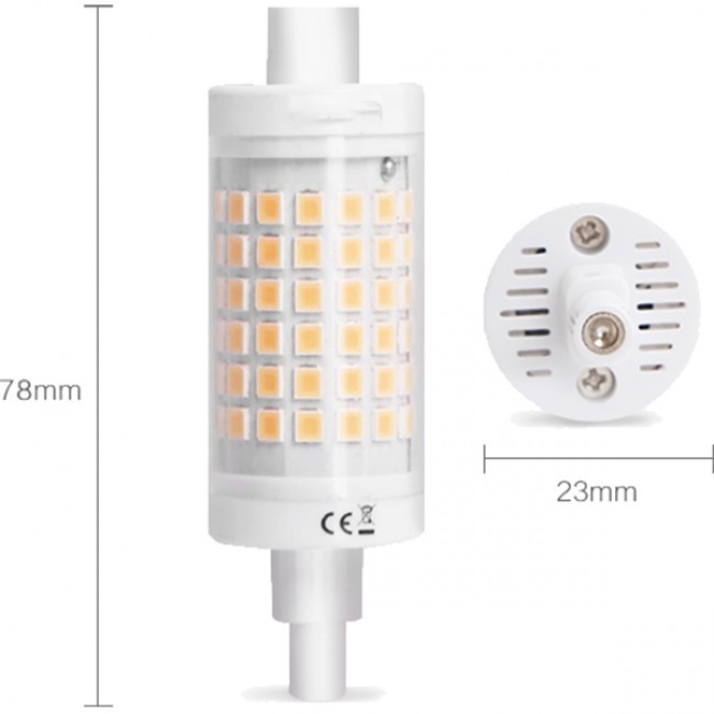 LED Lamp 10 Pack - Aigi - R7S Fitting - 7W - Warm Wit 3000K