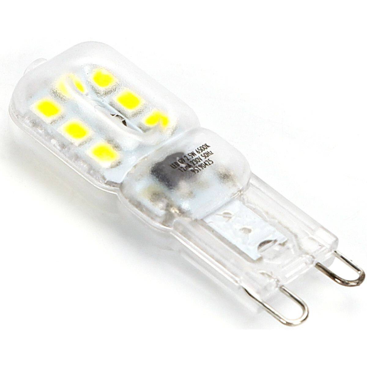 LED Lamp 10 Pack - Aigi Yvona - G9 Fitting - 2.5W - Helder/Koud Wit 6500K - Mat Wit - Kunststof