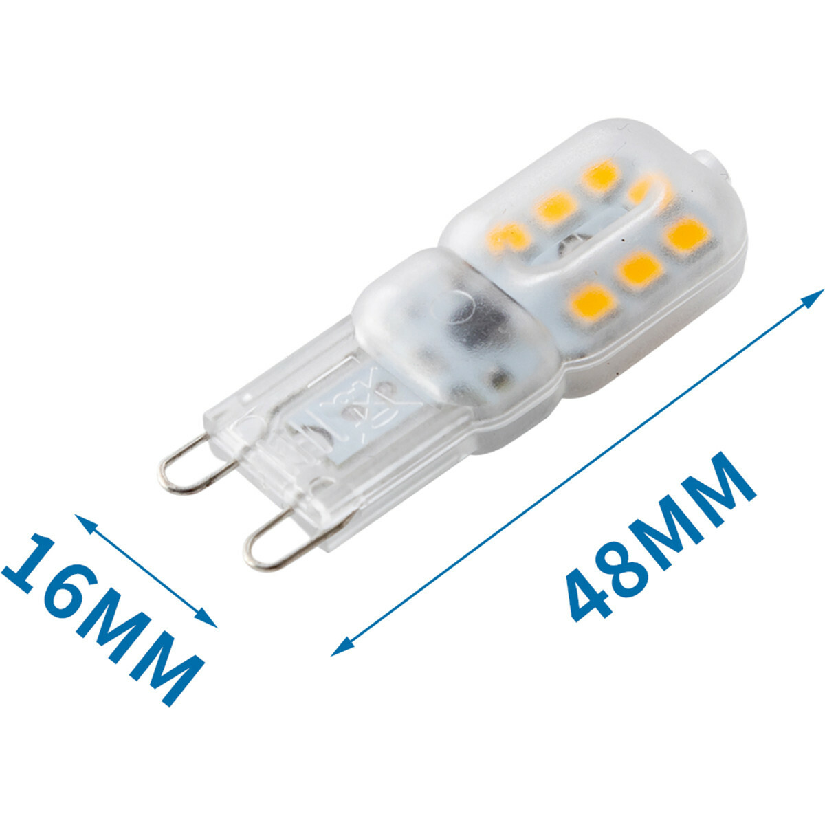 LED Lamp 10 Pack - Aigi Yvona - G9 Fitting - 2.5W - Warm Wit 3000K - Mat Wit - Kunststof