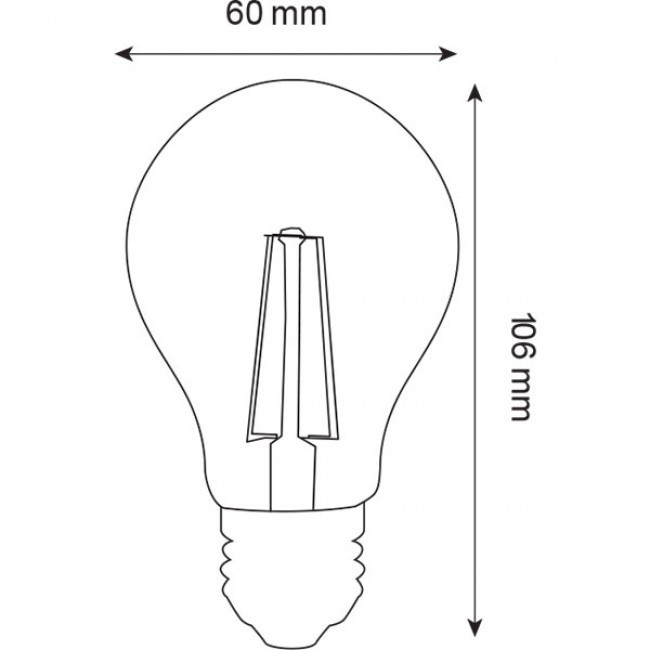 LED Lamp 10 Pack - Filament - E27 Fitting - 8W - Warm Wit 2700K