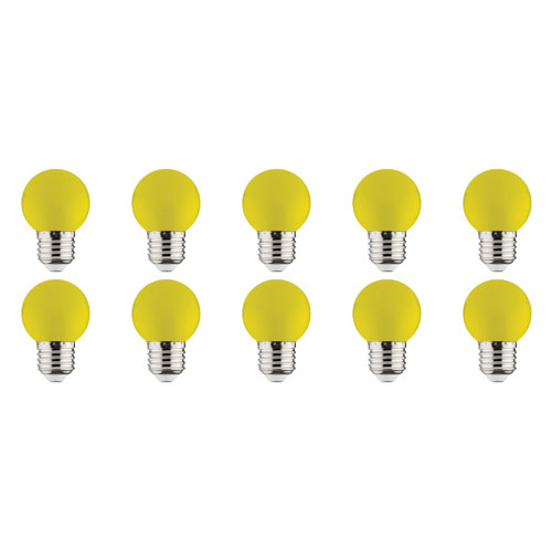 LED Lamp 10 Pack Romba Geel Gekleurd E27 Fitting 1W