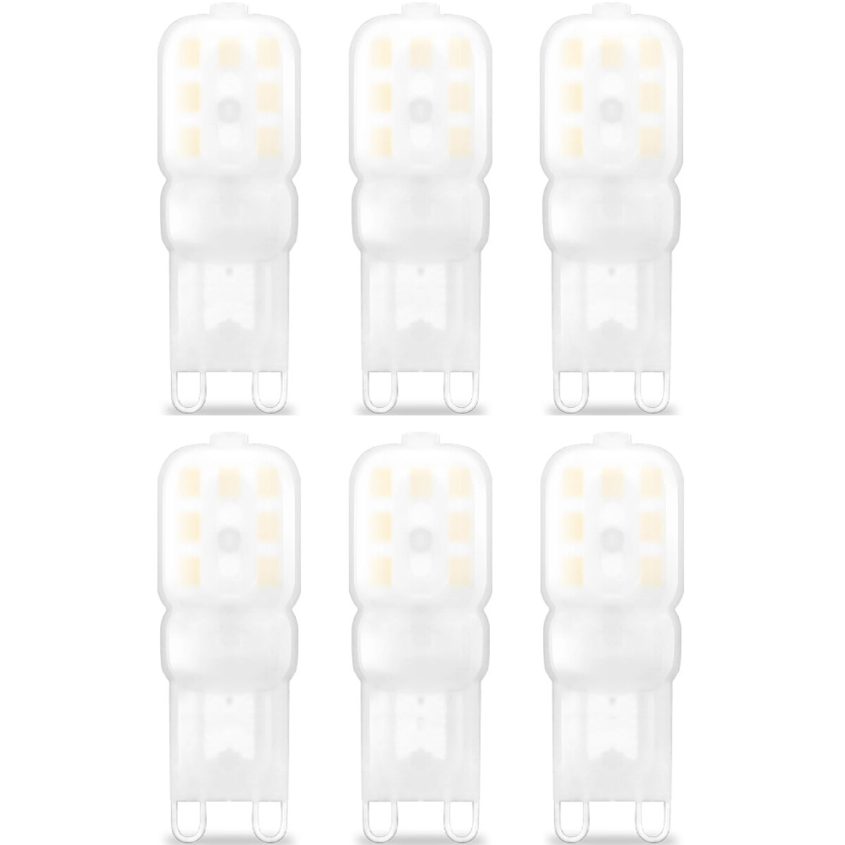 LED Lamp 6 Pack - Brinton Adcin - G9 Fitting - 3W - Dimbaar - Warm Wit 2700K product afbeelding