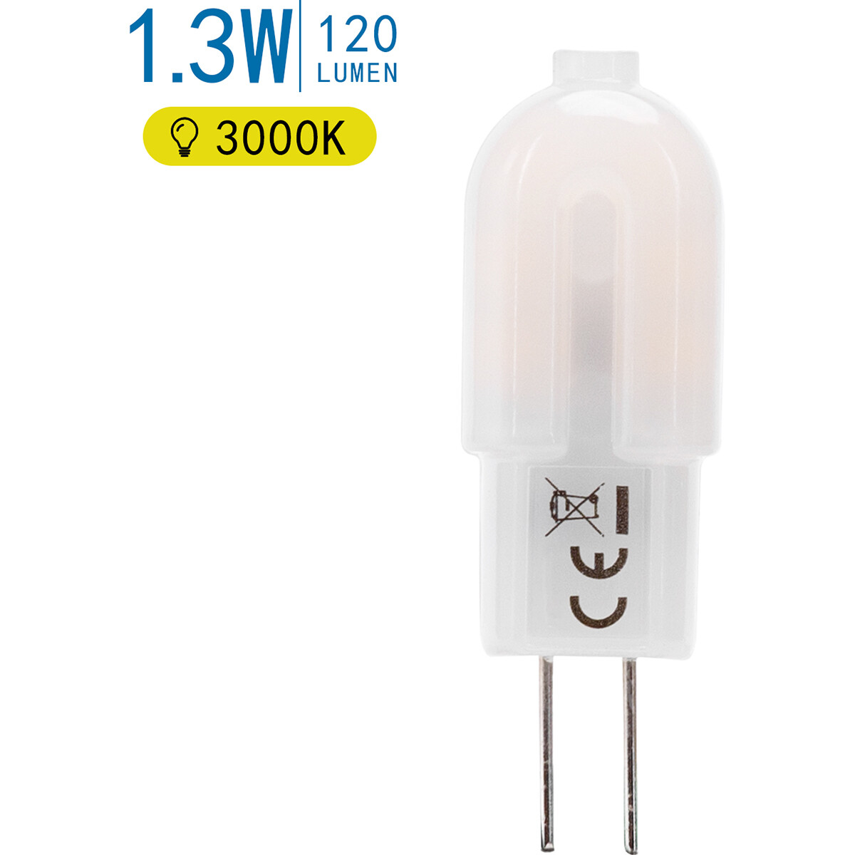 LED Lamp - Aigi - G4 Fitting - 1.3W - Warm Wit 3000K | Vervangt 12W