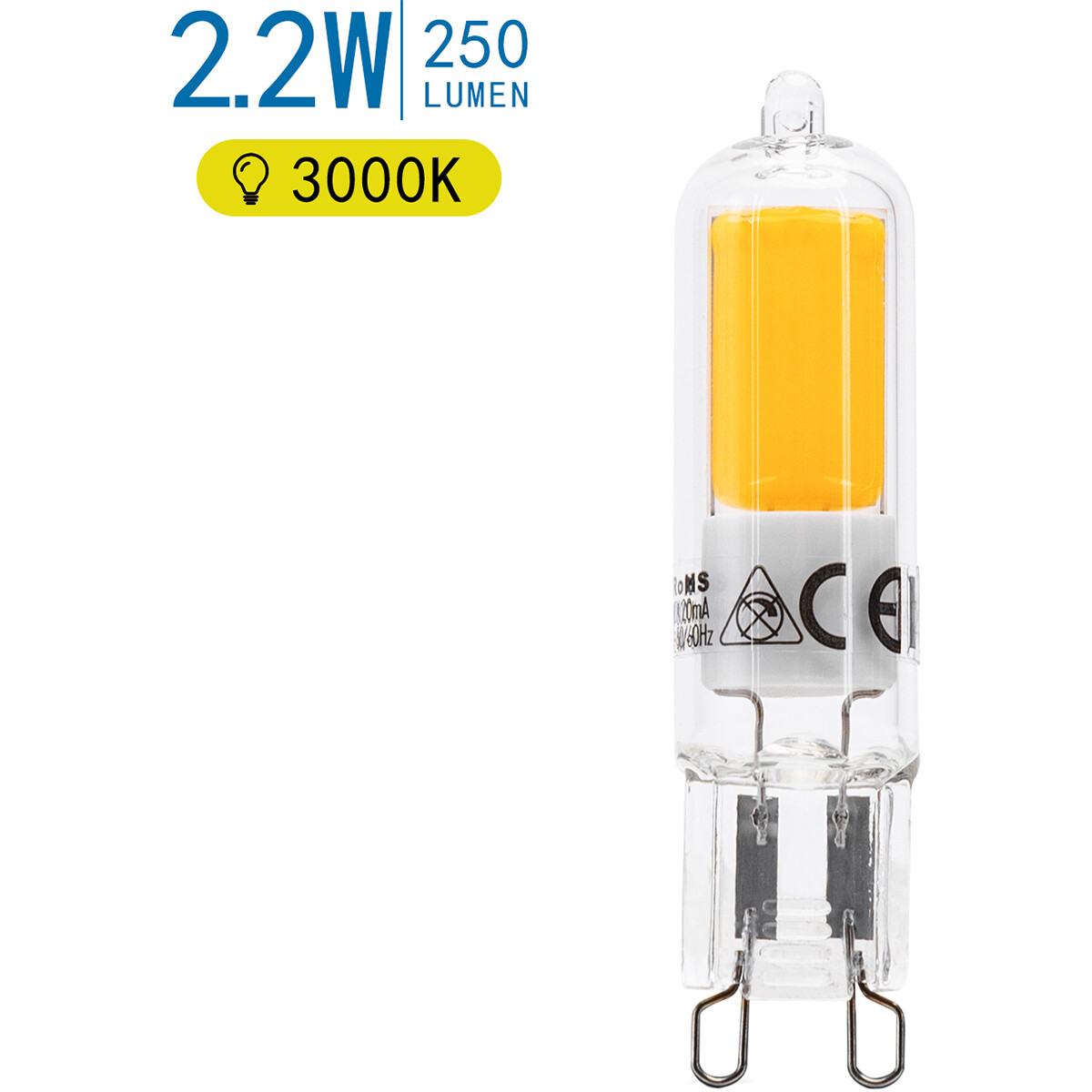 LED Lamp - Aigi - G9 Fitting - 2.2W - Warm Wit 3000K | Vervangt 25W