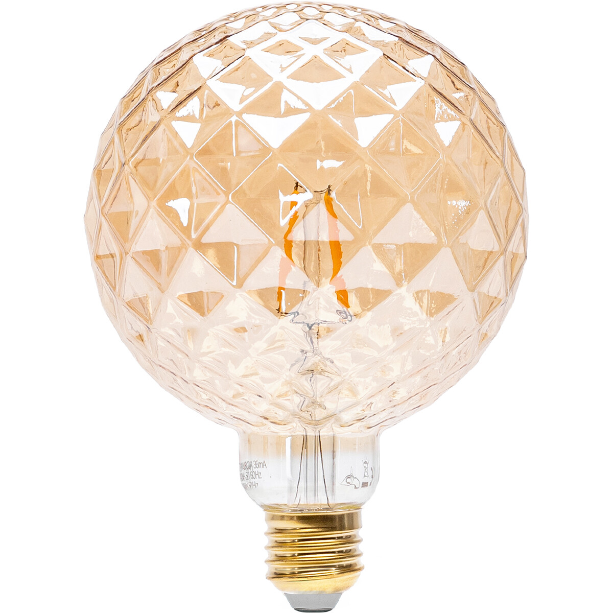 LED Lamp - Aigi Glow Pineapple - E27 Fitting - 4W - Warm Wit 1800K - Amber