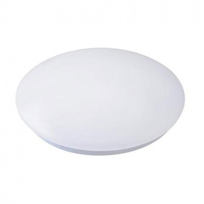 LED Plafondlamp - Basic - Opbouw Rond 15W - Helder/Koud Wit 6400K - Mat Wit Aluminium - Ø230mm