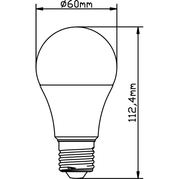 LED Lamp - E27 Fitting - 10W Dimbaar - Helder/Koud Wit 6400K