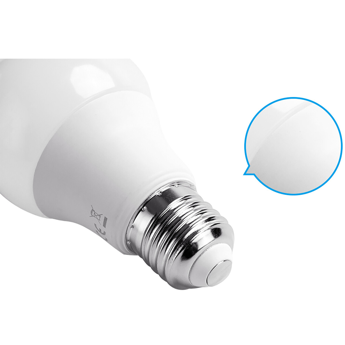 LED Lamp - Dag en Nacht Sensor - Aigi Lido - A60 - E27 Fitting - 8W - Helder/Koud Wit 6500K - Wit