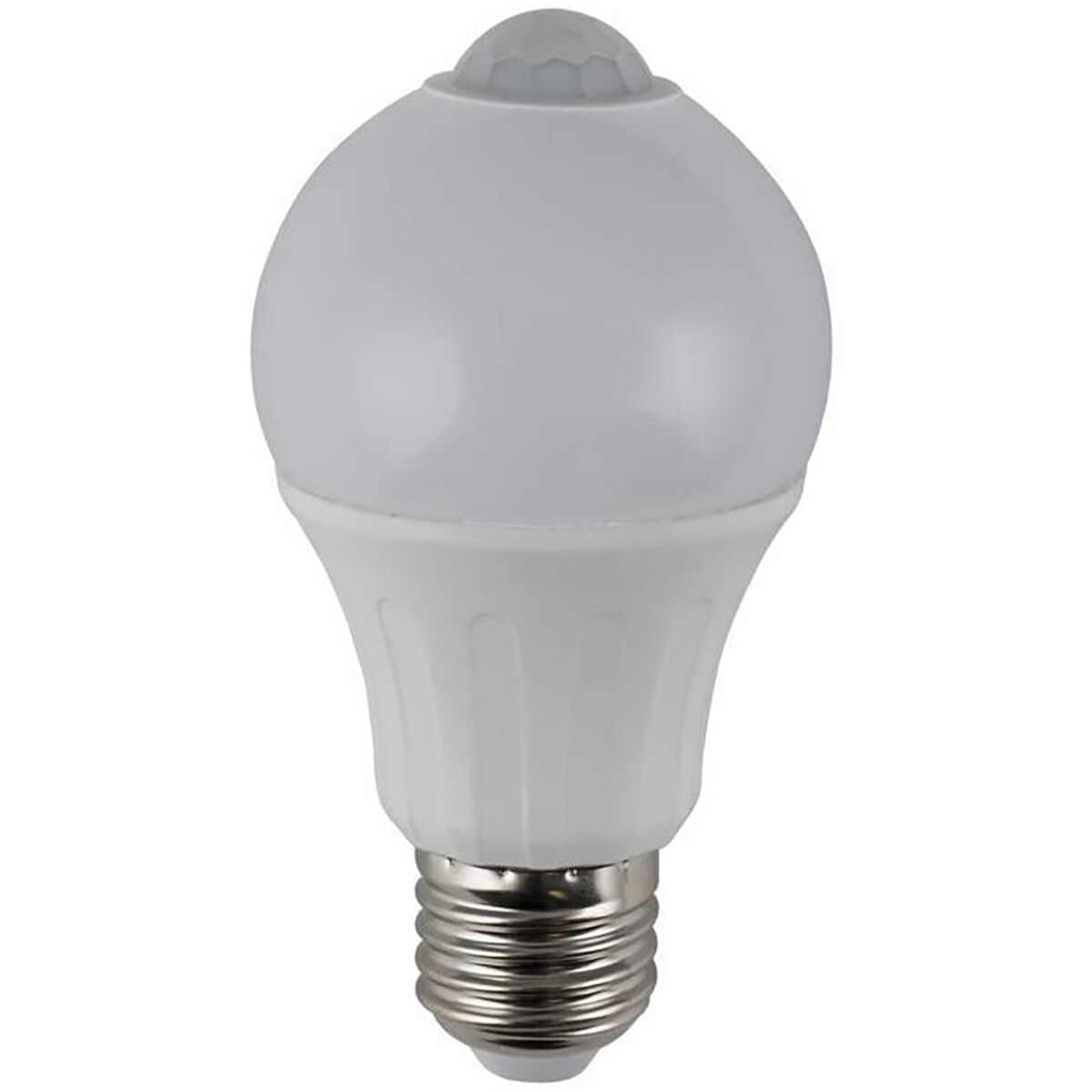 LED Lamp met Bewegingssensor - Aigi Linido - A60 - E27 Fitting - 6W - Helder/Koud Wit 6500K