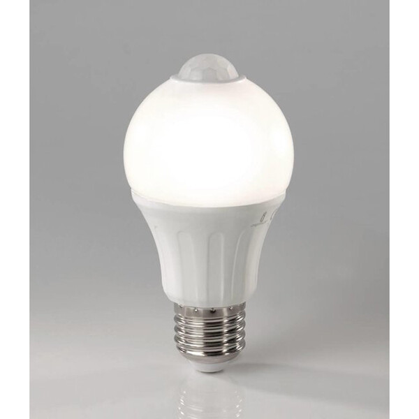 LED Lamp met Bewegingssensor - Aigi Linido - A60 - E27 Fitting - 6W - Helder/Koud Wit 6500K