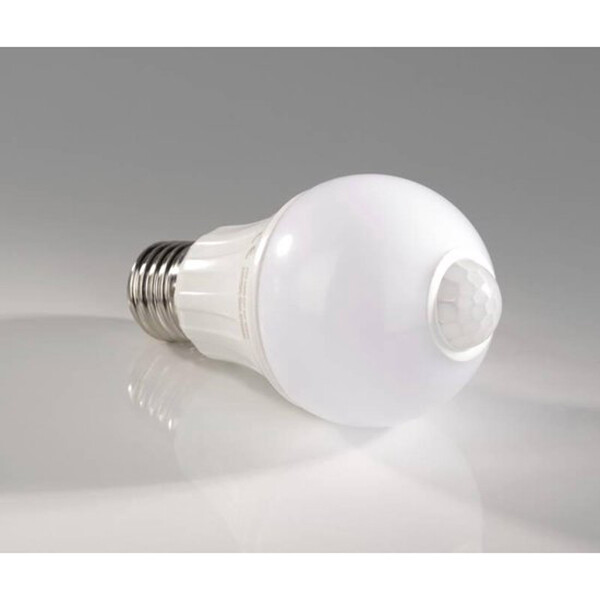 LED Lamp met Bewegingssensor - Aigi Linido - A60 - E27 Fitting - 6W - Helder/Koud Wit 6500K