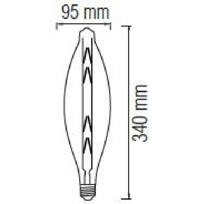 LED Lamp - Design - Elipo - E27 Fitting - Amber - 8W - Warm Wit 2200K