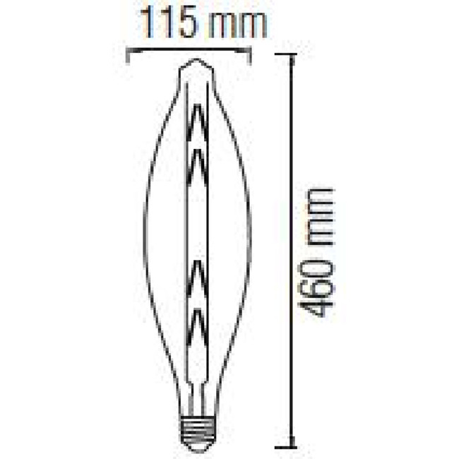 LED Lamp - Design - Elipo XL - E27 Fitting - Titanium - 8W - Warm Wit 2400K