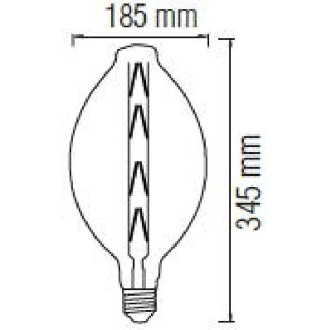 LED Lamp - Design - Elma XL - E27 Fitting - Titanium - 8W - Warm Wit 2400K