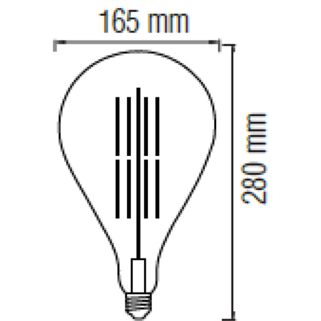 LED Lamp - Design - Torade - E27 Fitting - Amber - 8W - Warm Wit 2200K