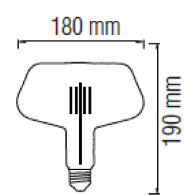 LED Lamp - Design - Gonza - E27 Fitting - Titanium - 8W - Warm Wit 2400K