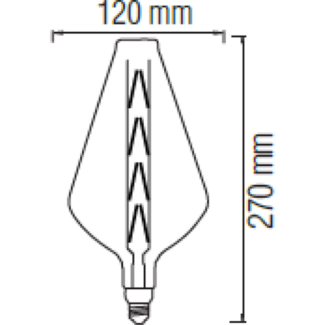 LED Lamp - Design - Panaro - E27 Fitting - Titanium - 8W - Warm Wit 2400K