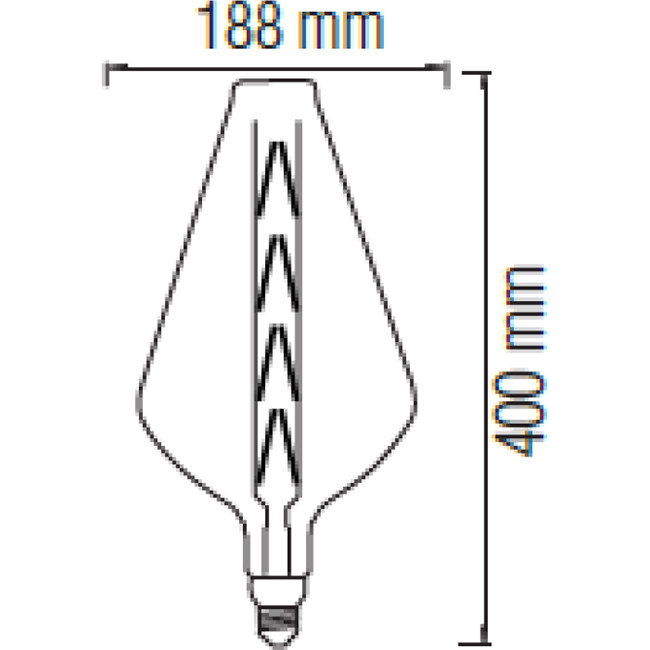 LED Lamp - Design - Panaro XL - E27 Fitting - Titanium - 8W - Warm Wit 2400K