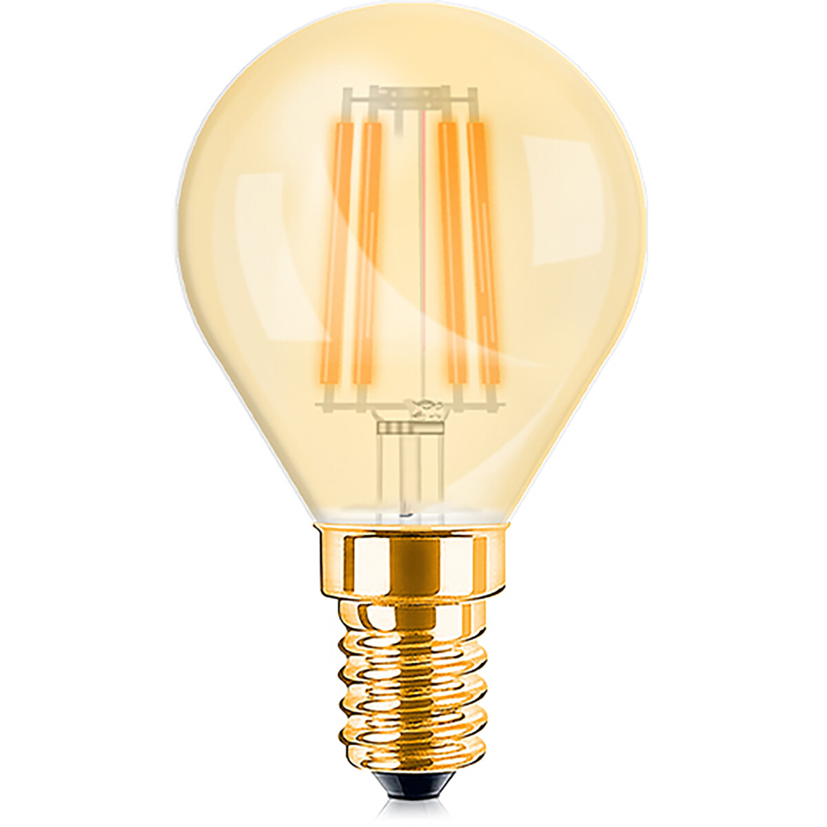 BES LED LED Lamp E14 Kogel Filament - Brinton - Amber 4W 360lm - 822 Zeer Warm Wit 2200K - P45 | Vervangt 32W