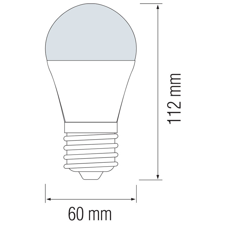 LED Lamp - E27 Fitting - 12W - Natuurlijk Wit 4000K