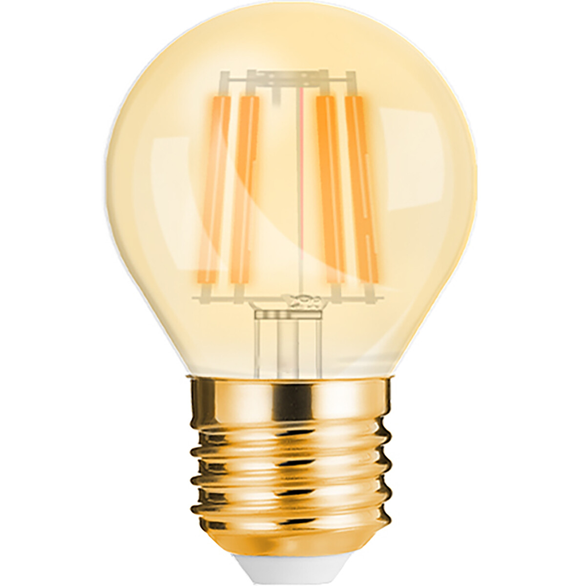 LED Lamp E27 Kogel Filament - Brinton - Amber 4W 360lm - 822 Zeer Warm Wit 2200K - G45 | Vervangt 32W