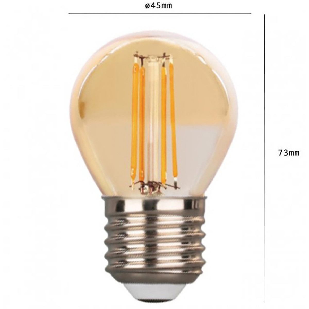 LED Lamp - Facto - Filament Bulb - E27 Fitting - 4W - Warm Wit 2700K