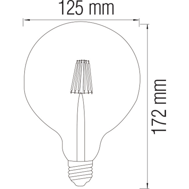 LED Lamp - Filament Rustiek - Globe - E27 Fitting - 6W - Warm Wit 2200K