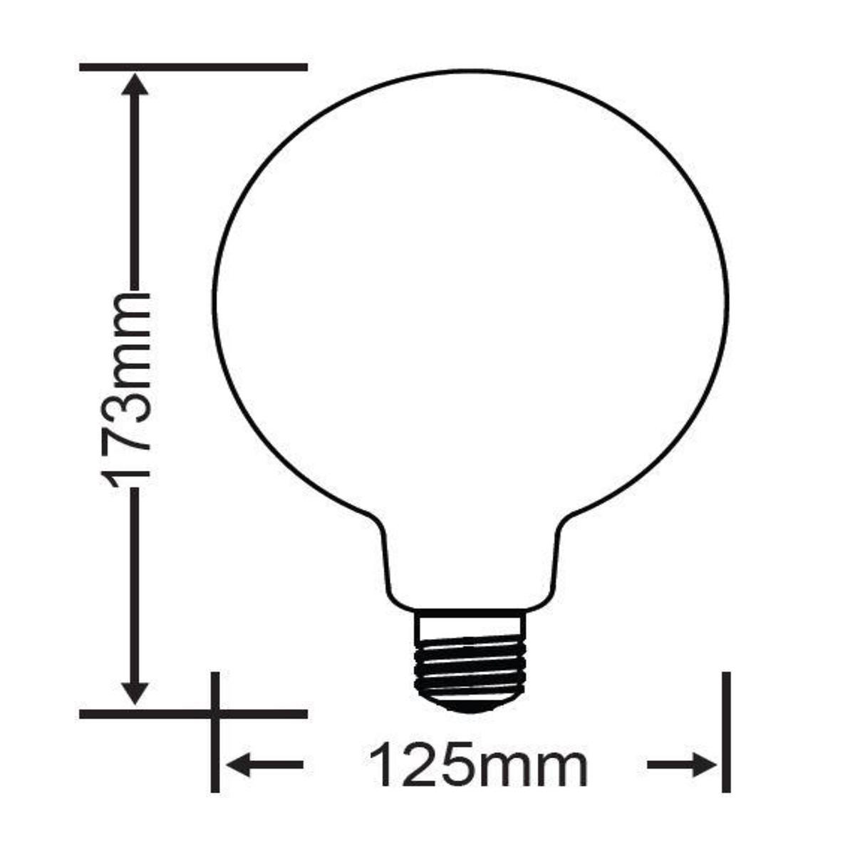 LED Lamp - Filament - Trion Globin XL - E27 Fitting - 8W - Warm Wit 2700K - Dimbaar - Transparent Helder - Glas