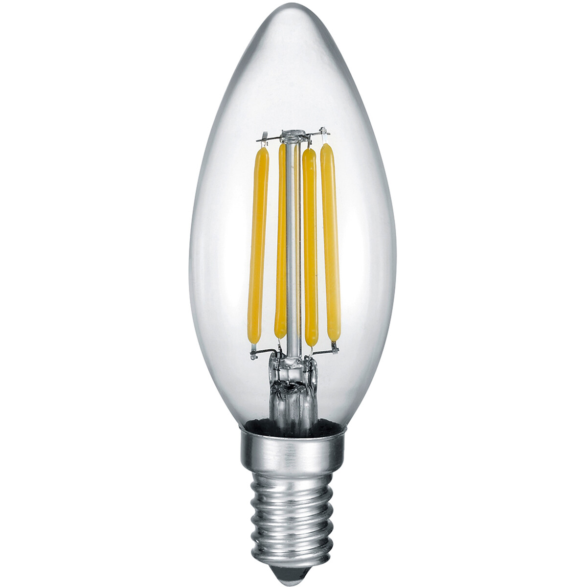 LED Lamp - Filament - Trion Kamino - Set 3 Stuks - E14 Fitting - 2W - Warm Wit-2700K - Transparant Helder -  Glas