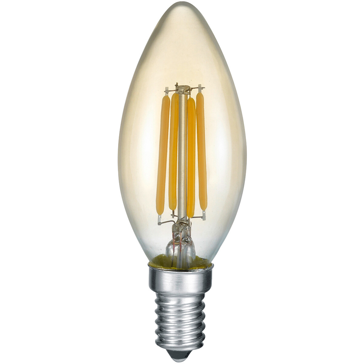 LED Lamp - Filament - Trion Kirza - 4W - E14 Fitting - Warm Wit 2700K - Dimbaar - Amber - Glas product afbeelding