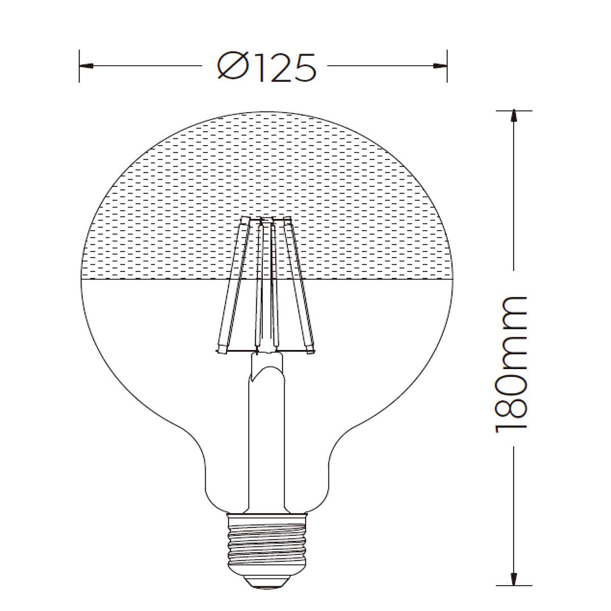 LED Lamp - Filament - Trion Limpo XL - E27 Fitting - 7W - Warm Wit 2700K - Dimbaar - Glans Chroom - Glas