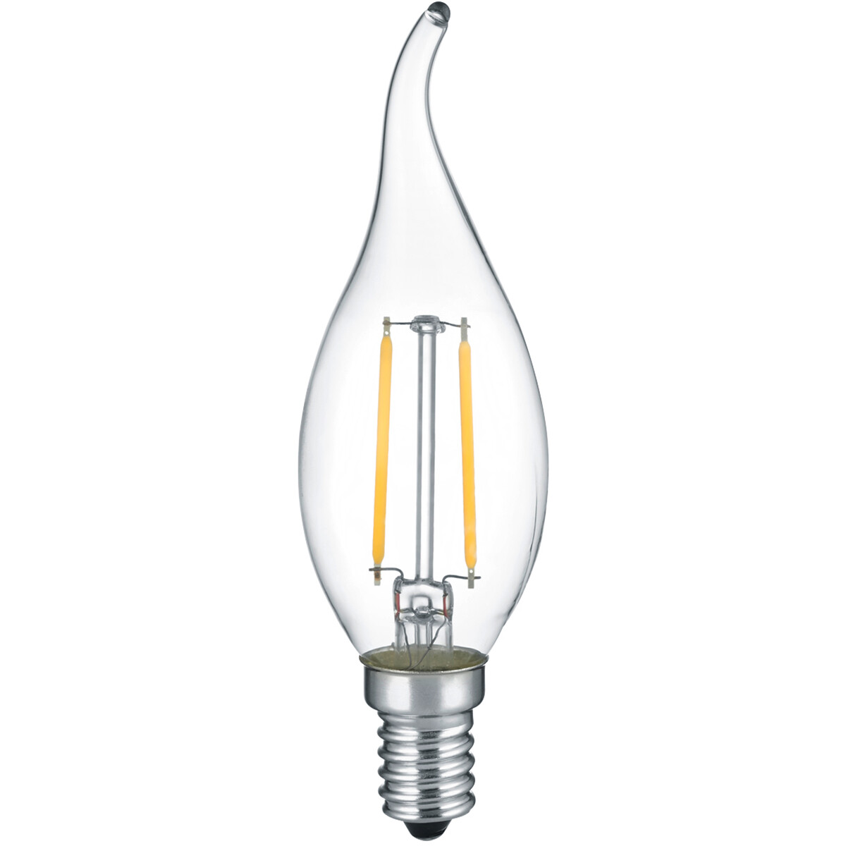 LED Lamp - Kaarslamp - Filament - Trion Kirza - E14 Fitting - 2W - Warm Wit-2700K - Transparant Helder - Glas product afbeelding