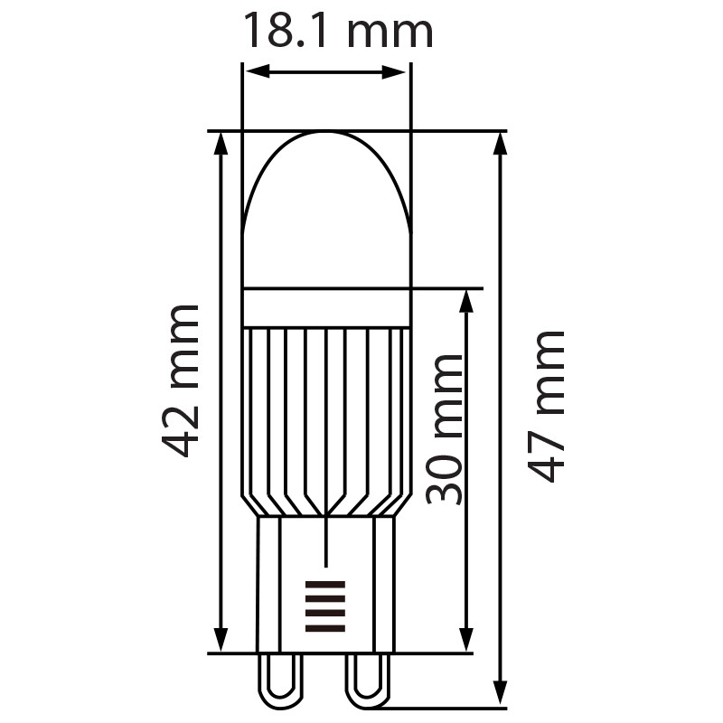 LED Lamp - Nani - G9 Fitting - Dimbaar - 3W - Warm Wit 2700K