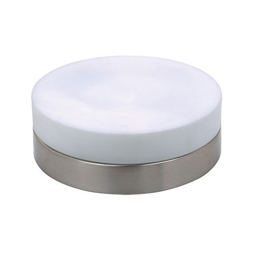 LED Plafondlamp - Opbouw Rond - E27 - Mat Chroom Aluminium - Ø235mm