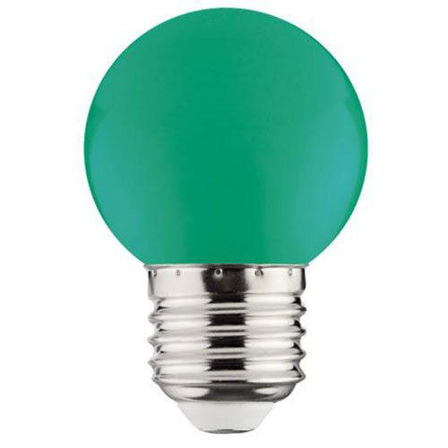 LED Lamp Romba Groen Gekleurd E27 Fitting 1W