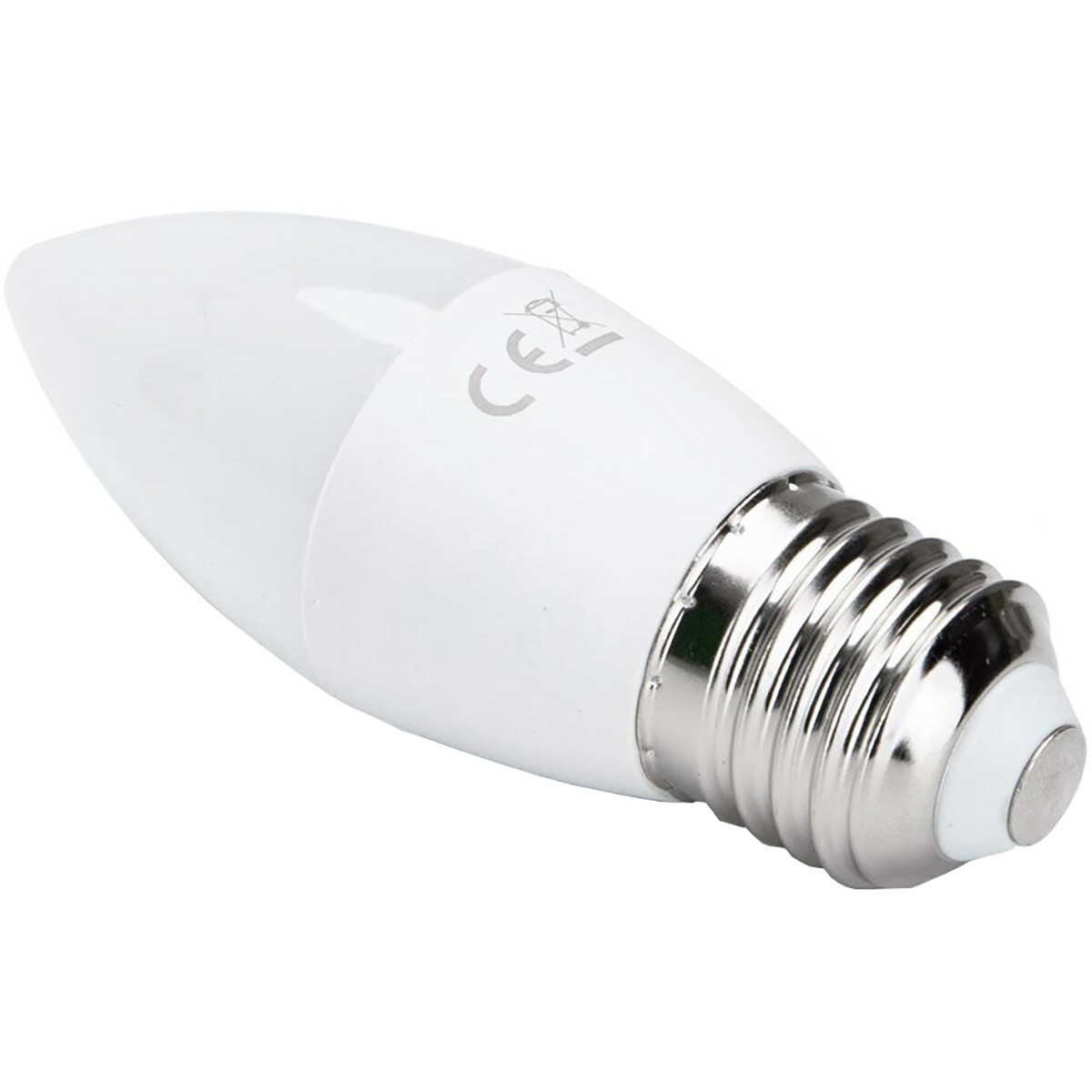 LED Lamp - Smart LED - Aigi Exona - Bulb C37 - 5W - E27 Fitting - Slimme LED - Wifi LED - RGB + Aanpasbare Kleur - Mat Wit - Glas