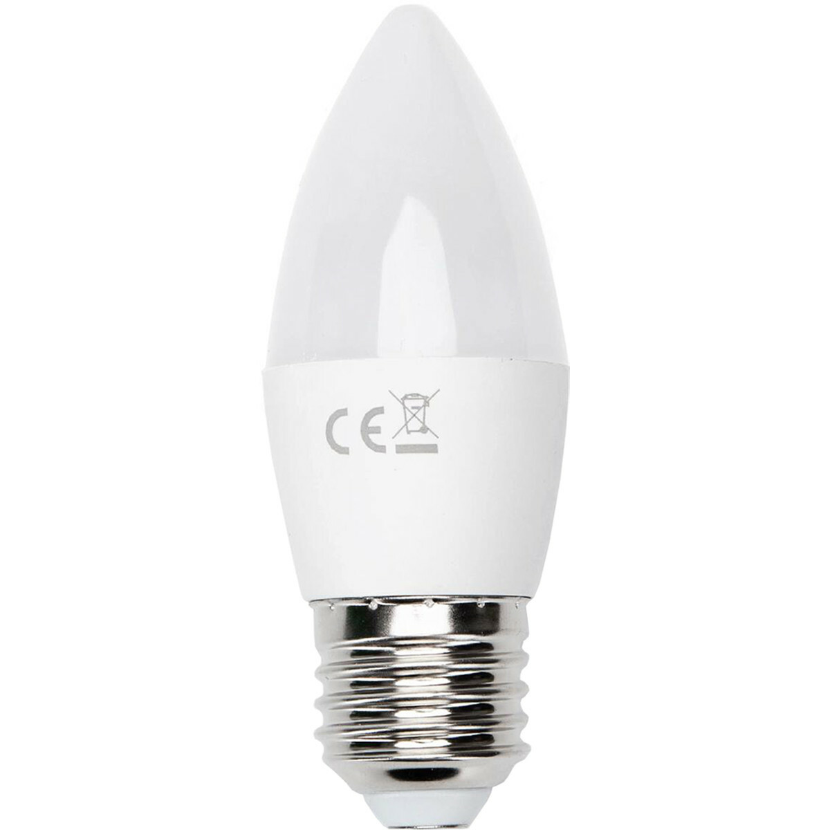 LED Lamp - Smart LED - Aigi Exona - Bulb C37 - 5W - E27 Fitting - Slimme LED - Wifi LED - RGB + Aanpasbare Kleur - Mat Wit - Glas