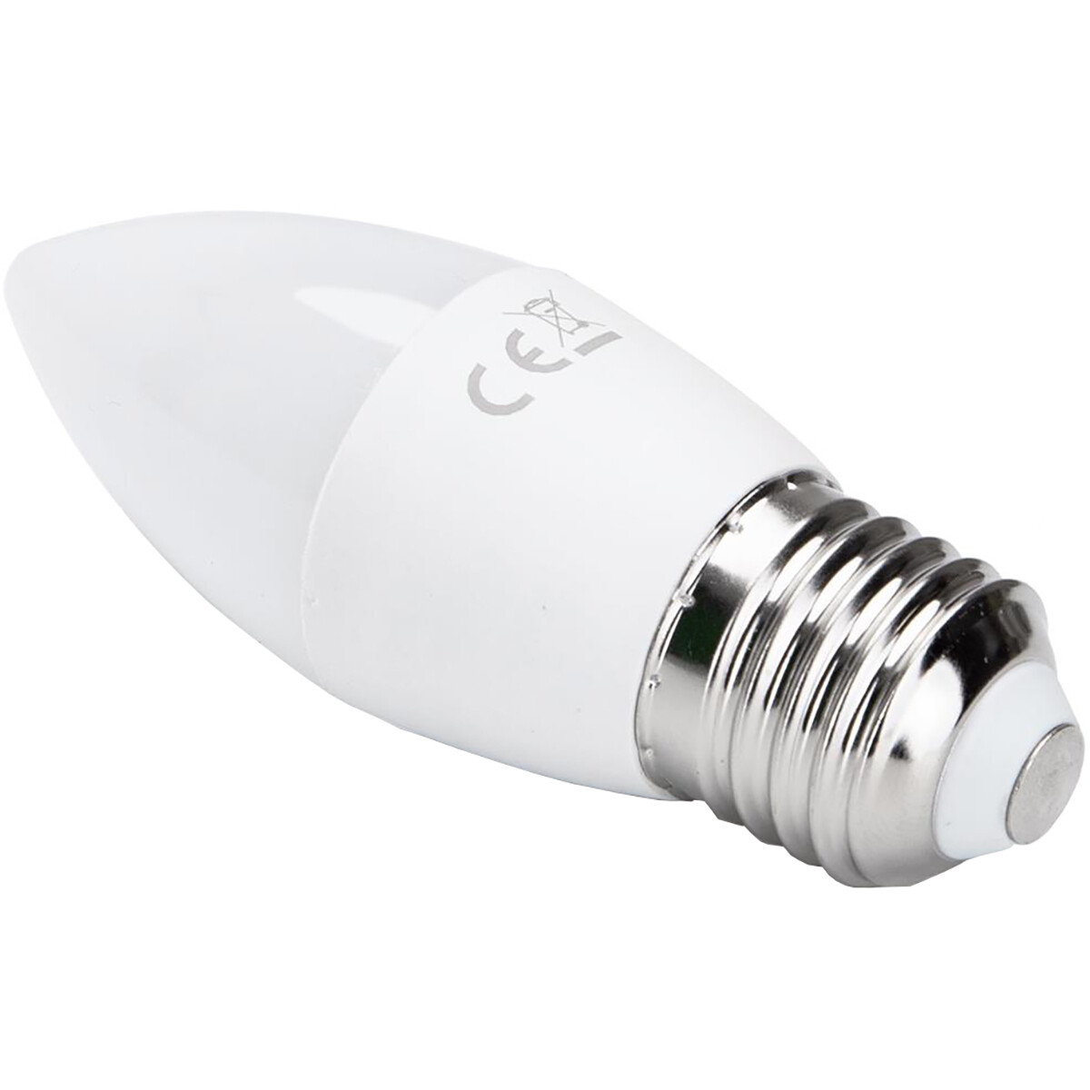 LED Lamp - Smart LED - Aigi Exona - Bulb C37 - 7W - E27 Fitting - Slimme LED - Wifi LED - RGB + Aanpasbare Kleur - Mat Wit - Glas