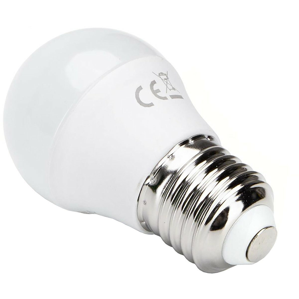 LED Lamp - Smart LED - Aigi Exona - Bulb G45 - 5W - E27 Fitting - Slimme LED - Wifi LED - RGB + Aanpasbare Kleur - Mat Wit - Glas