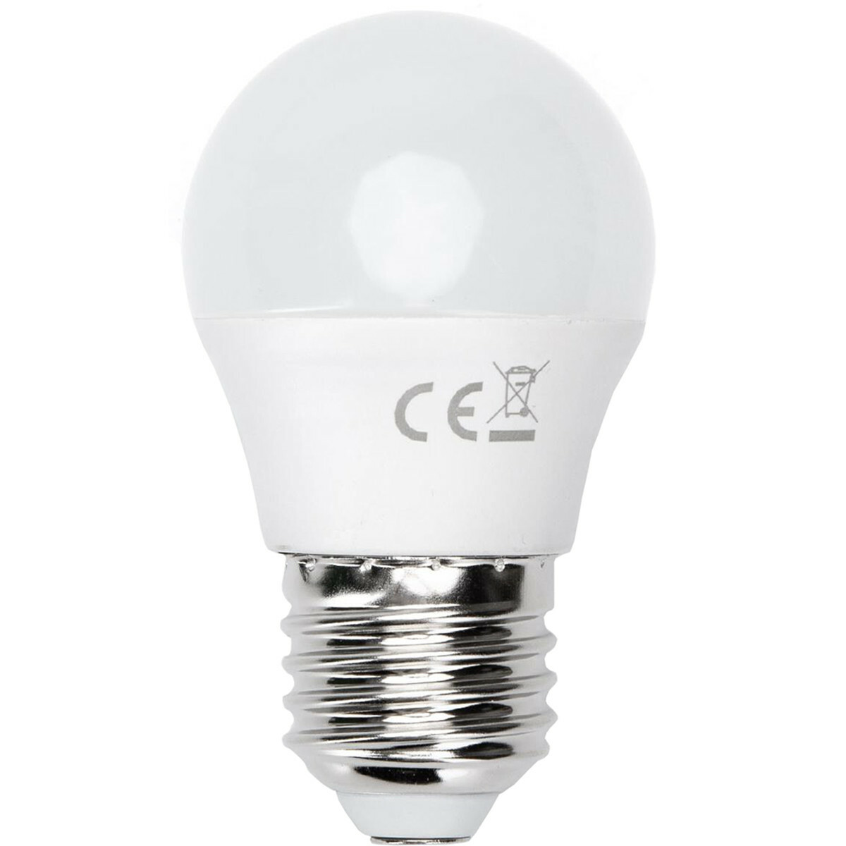 LED Lamp - Smart LED - Aigi Exona - Bulb G45 - 5W - E27 Fitting - Slimme LED - Wifi LED - RGB + Aanpasbare Kleur - Mat Wit - Glas