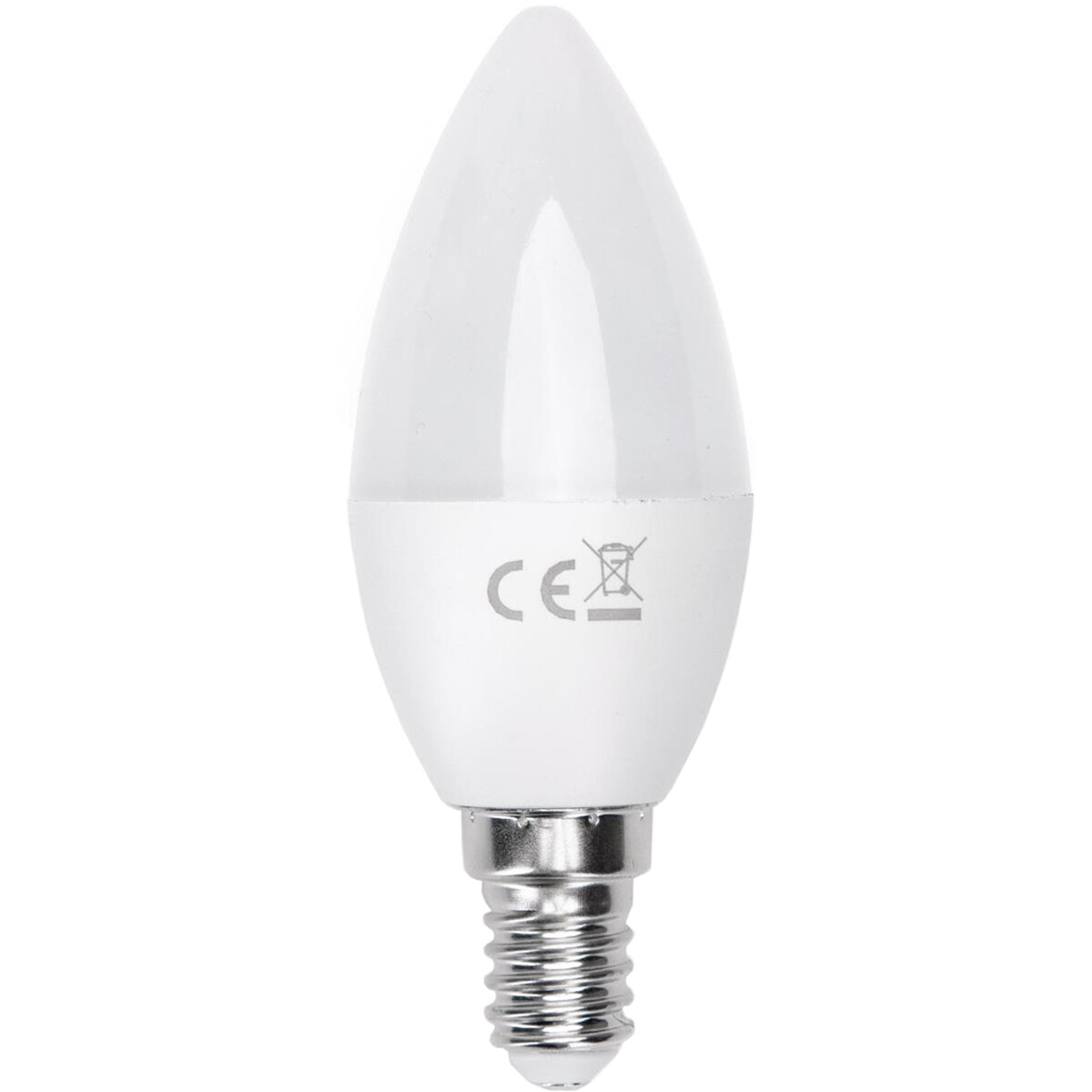 LED Lamp - Smart LED - Aigi Kiyona - Bulb C37 - 5W - E14 Fitting - Slimme LED - Wifi LED - RGB + Aanpasbare Kleur - Mat Wit - Glas