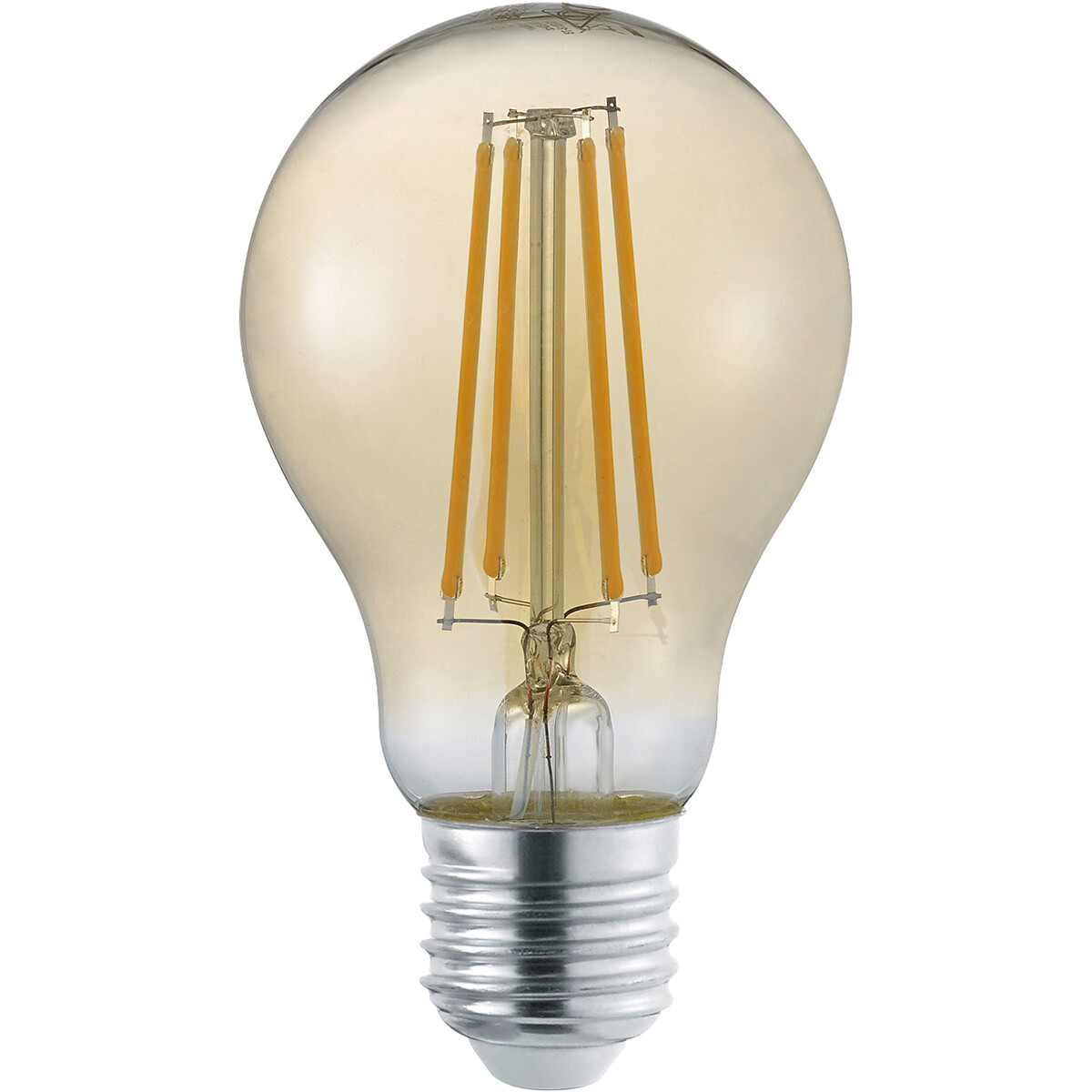 LED Lamp - Trion Lamba - Set 2 Stuks - E27 Fitting - 4W - Warm Wit 3000K - Amber - Glas